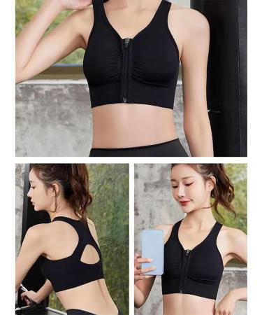 Buy XWSM Women's Sport Bras - Front Zipper Yoga BH Full Support Wirefree Vest Top - XXL/XX-Large | International Shipping Available - Buy Online on GoSupps.com