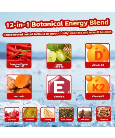 EILTEAU AuriLabs Cayenne Pepper Softgels Supplement Supports Leg Vein Heart and Blood Vessel Health with Vitamin E D3+K2 and Extracts of Grape Seed Hawthorn Beetroot and Others (1) - Buy Online on GoSupps.com