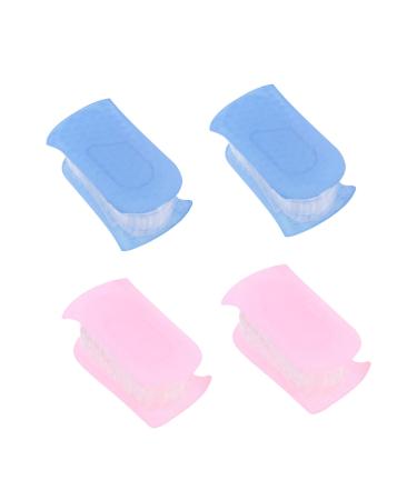 Healvian 4 Pairs Inner Height Increasing Insole Heightening Insoles Half Shoe Lift Foot Comfort Pad Shoe Insert Height Insoles Elevator Insert Shoe Pad Heel Invisible Shoes Women's TPR