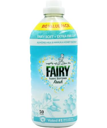 Fairy Fresh Fabric Conditioner Snuggly Soft for Sensitive Skin 50 washes 1.65L Almond Milk & Manuka Honey Scent Pack of 3 + for You: Organza Small Bag - Buy Online on GoSupps.com