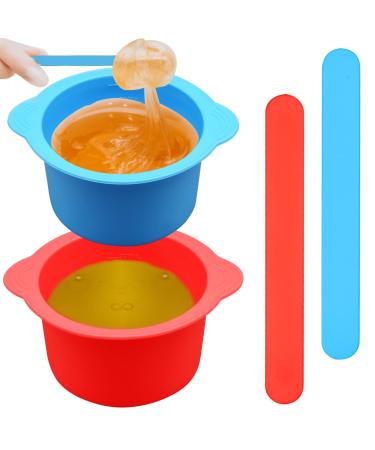 2 pieces of silicone wax heating with 2 pieces of wax sticks non-stick-silicone wax melting insert silicone wax bowl for wax warmers reusable wax melting inserts wax warmers - Buy Online on GoSupps.com