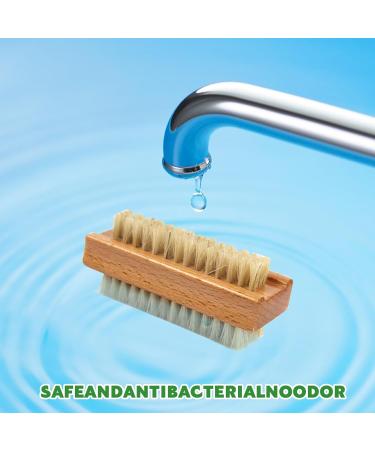 Buy PIZSIET 5-Piece Wood Nail Brush Set | Double-Sided Hand Brushes for Manicure & Pedicure - International Shipping Available - Buy Online on GoSupps.com