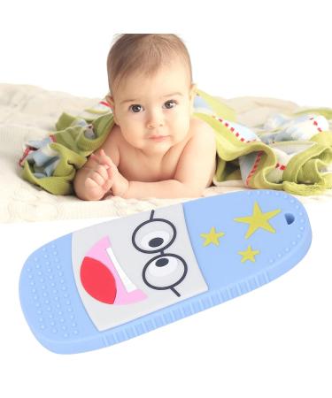 Soft Silicone Baby Teething Toy - Slipper Shaped Design, Textured Patterns, Blue Color - Buy Online on GoSupps.com
