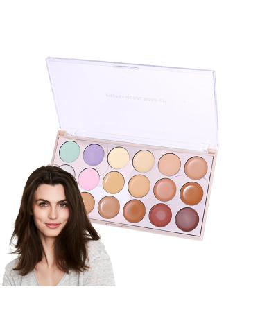 Ungtyb 18 Colour Concealer Palette Full Coverage Color Corrector Long Lasting Wear Waterproof Cream Makeup Smooth Blend Formula for Routine: 20g