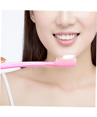 10 Piece Travel Toothbrush Set - Practical Manual Brushes for All Ages - Stiff Plastic & Elderberry Design - Buy Online on GoSupps.com