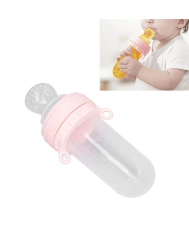 Silicone Baby Tooth Pacifier & Fruit Feed Dispenser - Leak-Proof Dust Protection Skin-Friendly Squeeze Spoon (Pink) - Buy Online on GoSupps.com