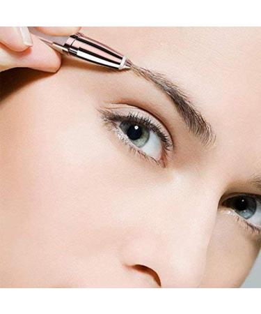 VASLON Eyebrow Hair Remover Painless Portable Precision Electric Eyebrow Hair Trimmer Portable USB Rechargeable Eyebrow Hair Razor with Light Rose Gold - Buy Online on GoSupps.com
