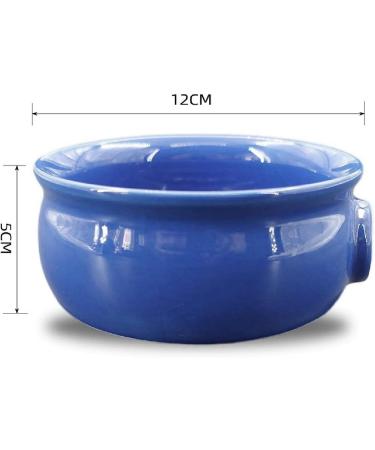 Geardeangloow Luxury Blue Ceramic Shaving Bowl - Wide Mouth Soap & Cream Holder for Men - Buy Online on GoSupps.com