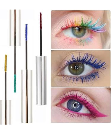 HADAVAKA 2pcs Waterproof Eyelash Primer Colorful Fiber Extra Long Voluminous Mascara Charming Long Lasting Volume Curl Lengthen & Smudge Free Mascara 08 Violet - Buy Online on GoSupps.com