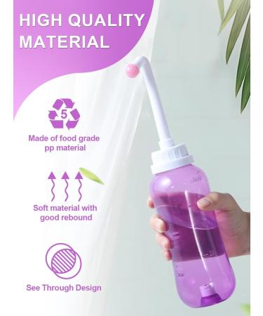 Peri Bottle Po Dusche Bidet 500ml - Portable Intimate Shower with 2 Nozzles for Women | Blue & Purple - Buy Online on GoSupps.com
