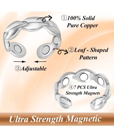 Vicmag Lymphatic Drainage Magnetic Bracelet for Women - Titanium Steel, Ultra Strength, Adjustable, Pink Heart Crystal - Gift Box Included - Buy Online on GoSupps.com