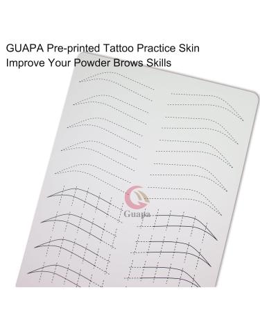3 Pc Silicone Permanent Makeup Practice Pads for Microblading & Microshading - White Skin with Black Outline - Buy Online on GoSupps.com
