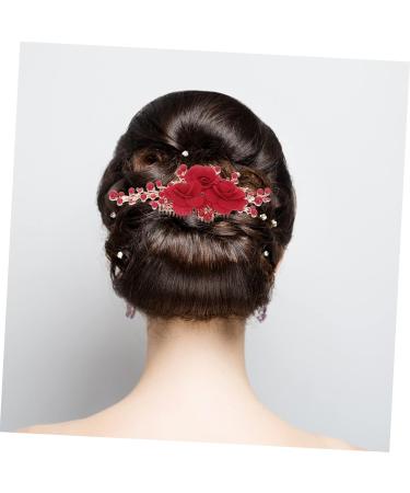 Ipetboom Bride Insert Comb Hair Combs for Women Accessories Wedding Headpiece Rose Hair Comb Bridal Headdress Rose Flower Hair Accessories Barrettes for Women Hair Pin Tiara Flowers Vintage - Buy Online on GoSupps.com