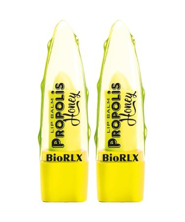 BioRLX Propolis and Honey Lip Balm Color Free (Two Lip Balms)