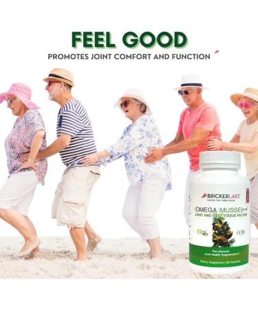 Bricker Labs Omega Cyclo - Premium Green Lipped Mussel & UC-II Joint Supplement for Mobility - 90 Capsules - Buy Online on GoSupps.com