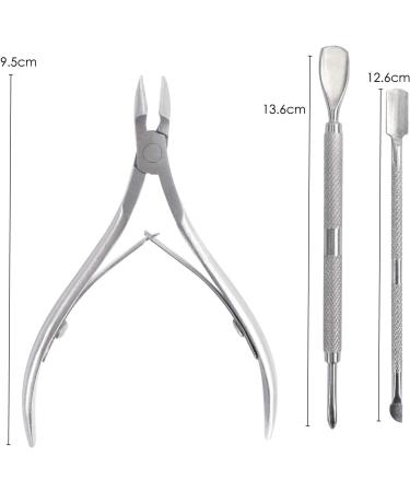 TRIXES Cuticle Care Kit - 3 Piece Stainless Steel Set for Cuticle Cutters and Remover Tools - Buy Online on GoSupps.com