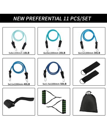 Buy Fitness Resistance Bands - Elastic Rubber Exercise Tube Bands for Strength Training & Pilates - Multicolor Set for Home Workouts - Buy Online on GoSupps.com