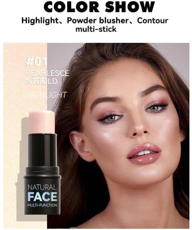 3 Pack Cream Contour & Highlighter & Blush Makeup Set Long Lasting Natural Weightless Buildable Contouring Bronzer Blush Stick Beauty Wand Liquid Highlighter Makeup (Set B) - Buy Online on GoSupps.com