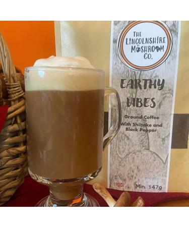 Shiitake & Black Pepper Functional Ground Mushroom Coffee -Earthy Vibes-147g The Lincolnshire Mushroom Co. - Buy Online on GoSupps.com