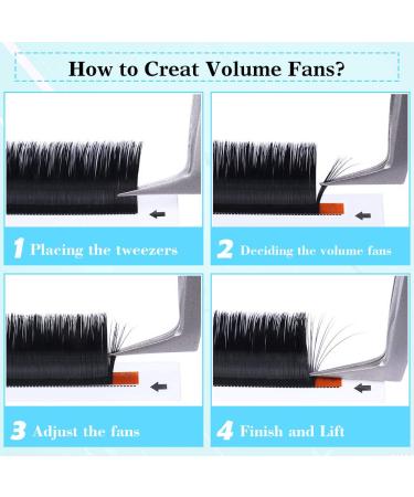 Self-Flee Eyelashes | Volume Eyelash Extensions | Easy Fan Lashes 0.07mm | Black Tray (16-22) - International Shipping - Buy Online on GoSupps.com