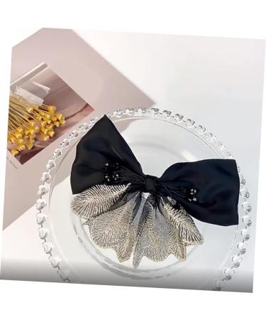 Beaupretty Bow Hairpin Hair Accessory for Women Xmas Bowknot Ribbon Hair Bow Black Barrettes Makeup Hair Clips Girls Hair Clips Black Bows Ponytail Clip Girl Bows Temperament Fabric Headband - Buy Online on GoSupps.com
