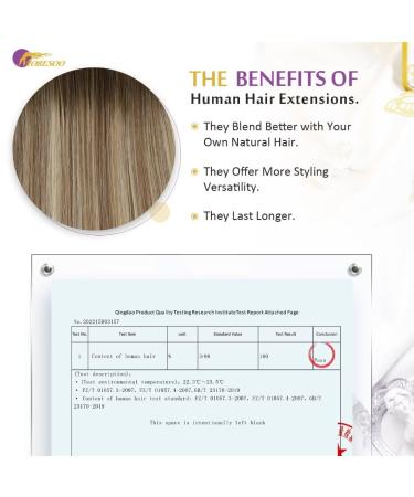 Moresoo Real Hair Extensions - Blonde Tape-In Extensions with Ombre | 25g 45cm | Dark Brown to Medium Blonde - Buy Online on GoSupps.com