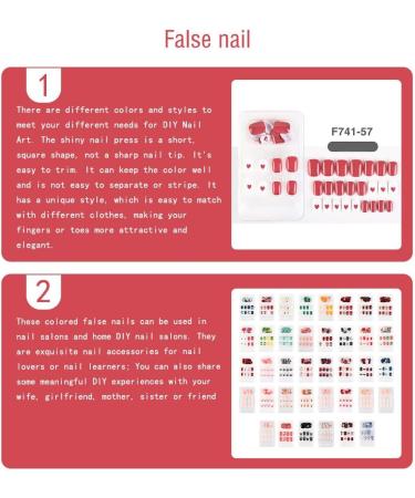 dijiusidy False Nail Perfect Matching Simple to Wear Fingernail Full Coverage Press Type Strong Viscosity Adjustable Paster Type 9 F741 Type 9 F741 - Buy Online on GoSupps.com