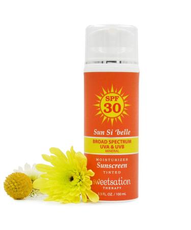 Sweetsation Therapy / YUNASENCE SUN SI'BELLE Daily Mineral Tinted Moisturizer for Face Sunscreen SPF30  Broad Spectrum UVA+UVB  Blue Light Defense  Neutral Tint  Natural with Hyaluronic acid  Vitamin C  Enzymes CoQ10  3....