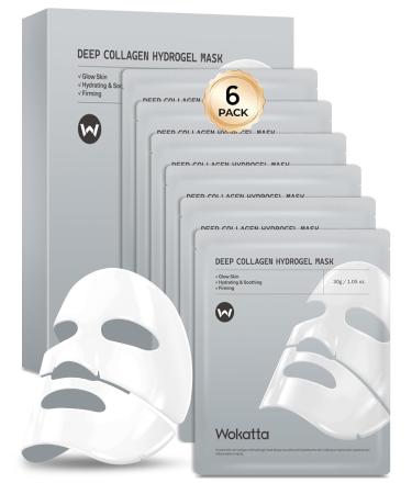 Wokatta Collagen facial mask moisturizing and firming hydrogel facial mask reduces wrinkles and improves elasticity skin care facial masks shrinks pores