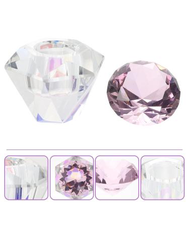 FOMIYES Glass Nail Cup with Lid | Nail Art Manicure Pen & Cleaning Cup - Rose Color for Perfect Nails - Buy Online on GoSupps.com