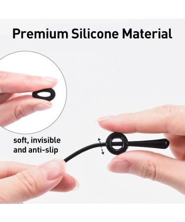 VEGCOO 12 Pairs Round Glasses Retainers Silicone Eyeglasses Hooks Temple Tip Holder Ring Eyewear Sleeve Retainer for Glasses Eyeglasses and Sunglasses B - Buy Online on GoSupps.com