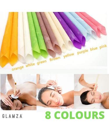 GLAMZA Organic Hopi Ear Candles - Natural Ear Wax Remover - 72pcs (36 Pairs) with Protective Disc Cones - Buy Online on GoSupps.com