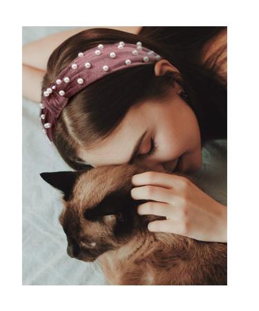 Jaciya 6 Pack Pearl and Velvet Headbands for Women - Turban Style in Various Colors - Diademas Para Mujer - Buy Online on GoSupps.com