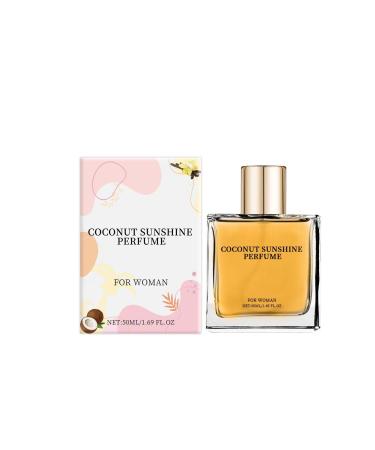 Coconut Sunshine Perfume Coconut Sunshine for Women Perfume Vanilla Flavor Eau de Toilette Coconut Sunshine Fragrance Spray Refreshing Long Lasting Fragrance EDP Spray