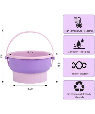 Portable Makeup Brush Cleaning Bowl 3-in-1 Silicone Makeup Brush Cleaning Bowl with Lanyard for Drying and Storage Accessories Function (Purple) - Buy Online on GoSupps.com