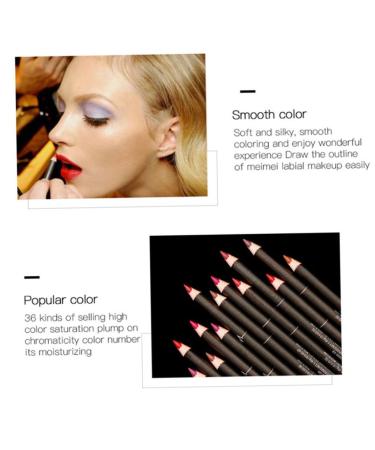 Lip Liner Pencil Set - 12 Colors Waterproof Long Lasting | 12PCS Lipstick Pencils for Women - Buy Online on GoSupps.com