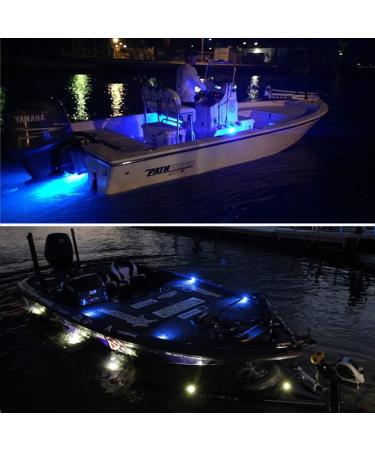 Boaton Boat LED Night Fishing & Courtesy Deck Lights Marine Interior & Yacht Lights for Pontoon, Bass Boat & Yacht (Blue) - Buy Online on GoSupps.com