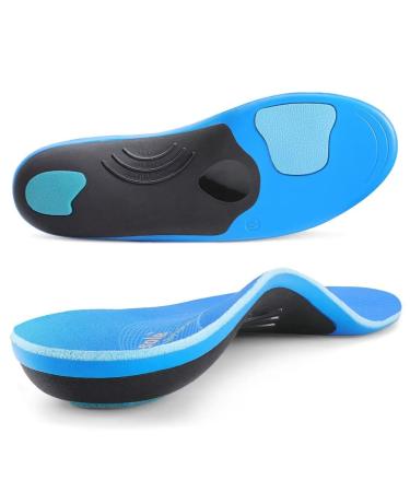 PCSSole orthopedic insole high arch support shoe inserts flat foot deposits shoes insole work shoes for flat feet plantar fasciitis foot pain L: men (10.5-12) 30cm 307-blue