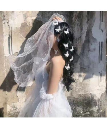 White Butterfly Hair Clip Set - 20 Pcs Wedding & Halloween Hair Accessories - Buy Online on GoSupps.com