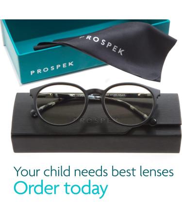 Prospek Blue Light Glasses for Kids (+0.5 Magnification) - SHARP Computer Blocking Lenses for Ages 5-12 - High Optical Quality Black - Buy Online on GoSupps.com