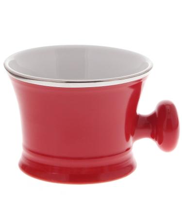 Kosmetex shaving bowl red old-barber style with knob made of porcelain Aurawerk shaving pot Rosso shaving soap bowl shaving bowl