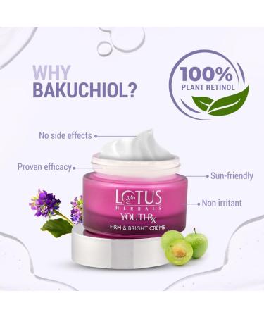 Lotus Herbals YouthRx Stevige & Heldere Cr me SPF 20 PA+++ Bakuchiol Retinol & Vitamine C Anti Ageing & Brightening 50g - Buy Online on GoSupps.com