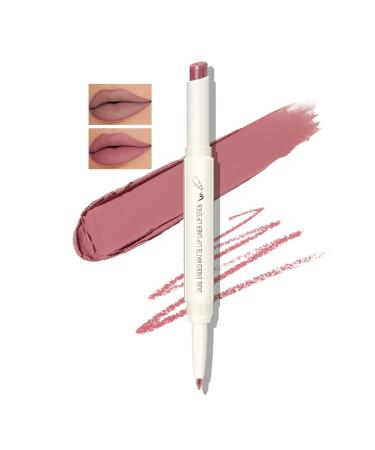 Boobeen Double-ended Lipstick Lip Liner Makeup Velvet Lipgloss Lipstick Creamy Lip Pencil for Women Matte Long-lasting Matte Satin Finish Nourishing and Non-fading 02#