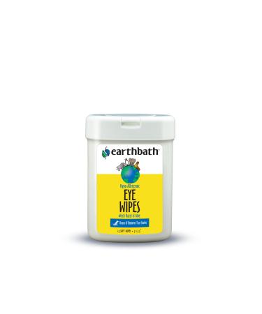 earthbath Pet Hypo-Allergenic Eye Wipes - Fragrance & Alcohol Free, Cleans and Removes Tear Stains, for Dogs, Cats, Puppies, & Kittens - Keep Your Pet's Eyes Clean and Free - 25 Count
