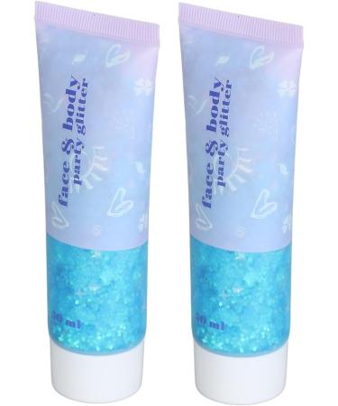 Body Glitter Gel 2pcs - Easy Clean Adhesive Face Glitter for Parties & Concerts - 09 Blue - Buy Online on GoSupps.com