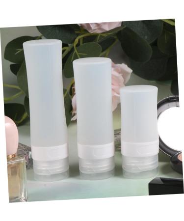 Beaupretty Travel Cosmetics Bottle Silicone Empty Bottle Cosmetics Sub Bottle Cosmetics Storage Bottle Empty Bottle Sub Simple white White Simple Sub Bottle 3.6*3.5*13.2cm+3.6*3.5*11.2cm+3.6*3.5*8.2cm White - Buy Online on GoSupps.com