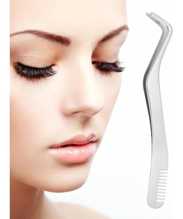 Voihamy Silver Eyeline Appliannia Tweezers - Professional Stainless Steel Eyelash Extension Tools for Women - Buy Online on GoSupps.com