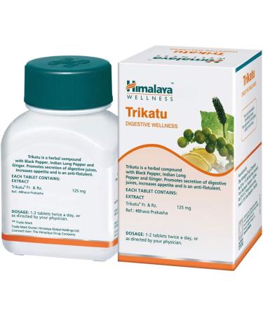 Himalaya Pure Herbs Trikatu 60 Tablets - Natural Digestive Support - Buy Online on GoSupps.com
