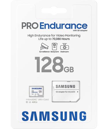 SAMSUNG PRO Endurance 128GB MicroSDXC Memory Card - Dash Cam, Body Cam, Security Camera - Class 10 U3 V30 | MB-MJ128KA/AM - Buy Online on GoSupps.com