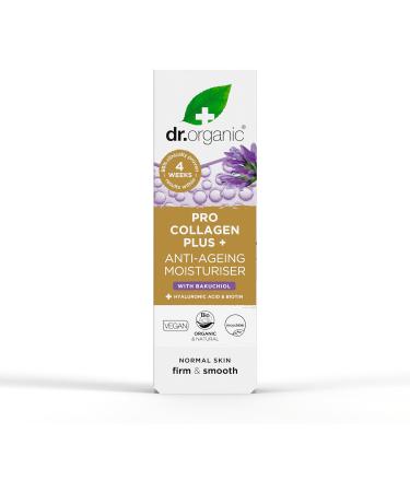 Dr Organic Pro Collagen Plus Bakuchiol Hyaluronic Acid Biotin Healthy-Aging Wrinkles Dry & Sensitive Skin Natural Vegan Cruelty-Free Paraben & SLS-Free Recycled & Recyclable Organic 50ml - Buy Online on GoSupps.com